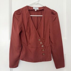 Rust Peplum Blouse